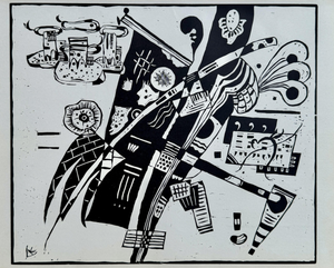 Wassily Kandinsky, Composition, Woodcut