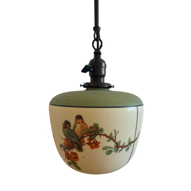 Fabulous hand painted birds and botanicals on a beautiful dark patina rod Circa early 1900’s. Perfect for any type of...