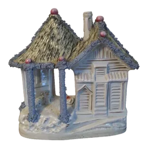 Early 19th Century English Staffordshire Pearlware Pottery Sheep Barn & Cottage