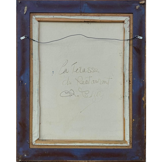 Charles Levier, Large Charles Levier Modernist Oil Painting Women Paris Street French Modernism For Sale - Image 18 of 18