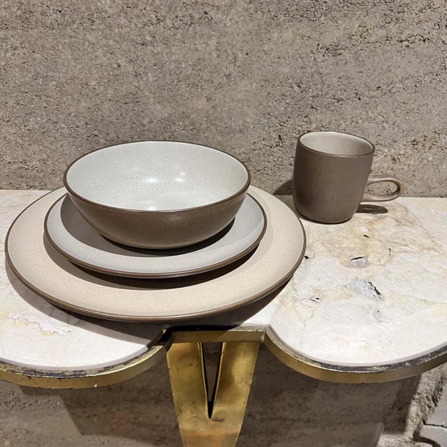 Vintage 1960s Edith Heath Sausalito 4-Piece Stoneware Dinnerware Set Mid-Century For Sale In San Diego - Image 6 of 9