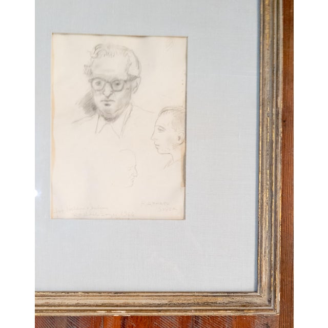 1960s Mid-Century Pencil Sketch Study by Raphael Soyer With Inscription 1966 For Sale - Image 5 of 12