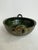 Rustic Oaxacan Barro Verde Pottery Serving Bowl With Handles Green Glazed Incised Floral Earthenware Oaxaca Mexico For Sale - Image 4 of 8