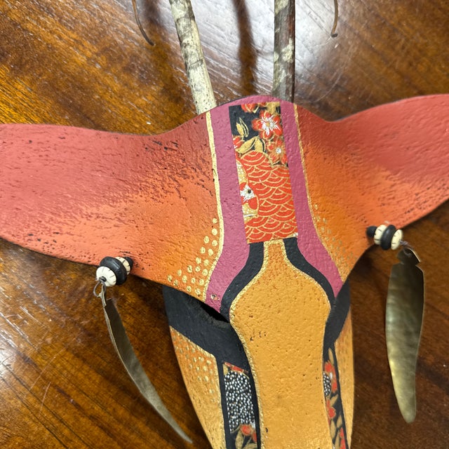 Hilary Handcrafted Clay Animal Wall Mask For Sale - Image 12 of 12