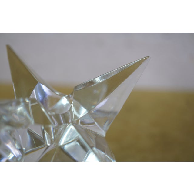 2 Mid Century Rosenthal 9 Point Crystal Taper Candlesticks Candle Holders 4" For Sale - Image 12 of 13