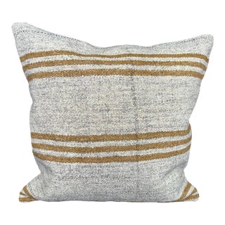 Turkish Hemp Pillow Cushion Natural Beige Yellow Cushion Cover 20x20 For Sale