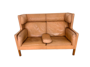 Leather Sofa 2292 Coupe by Børge Mogensen for Fredericia, 1960s