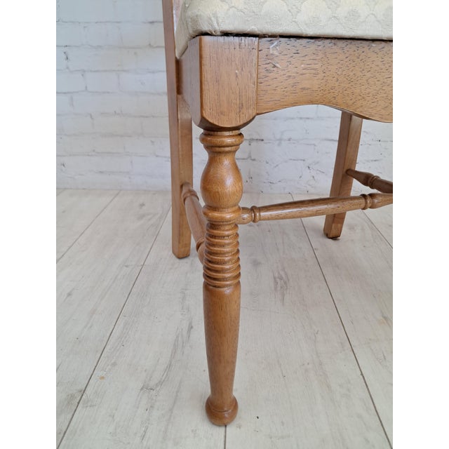 Vintage French Country Dining Chairs in Oak, 1980, Set of 4 For Sale - Image 10 of 18