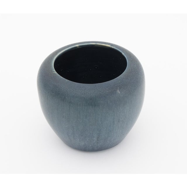 Arts & Crafts Hampshire Pottery Blue Matte Glazed Vase For Sale - Image 3 of 6