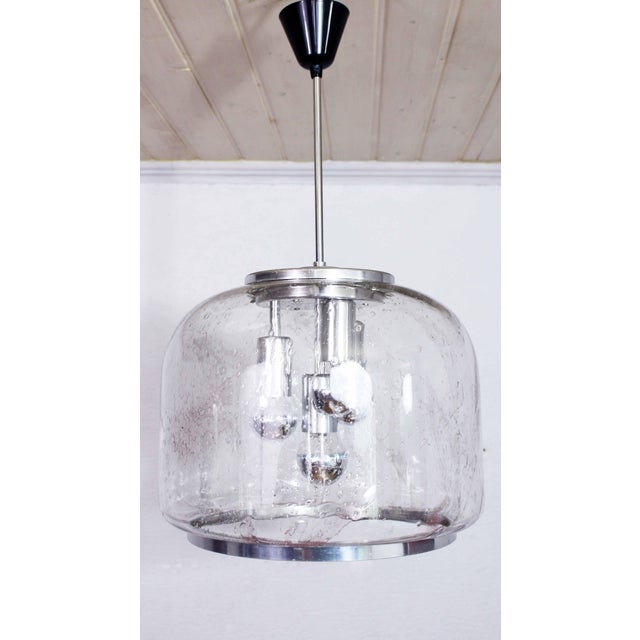 Superb murano glass pendant light by doria leuchten this pendant light designed in the 60s/70s is truly original with its...
