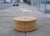 Very rare and beautiful vintage round drum coffee table made of pencil reed bamboo. Gorgeous design on the top surface...