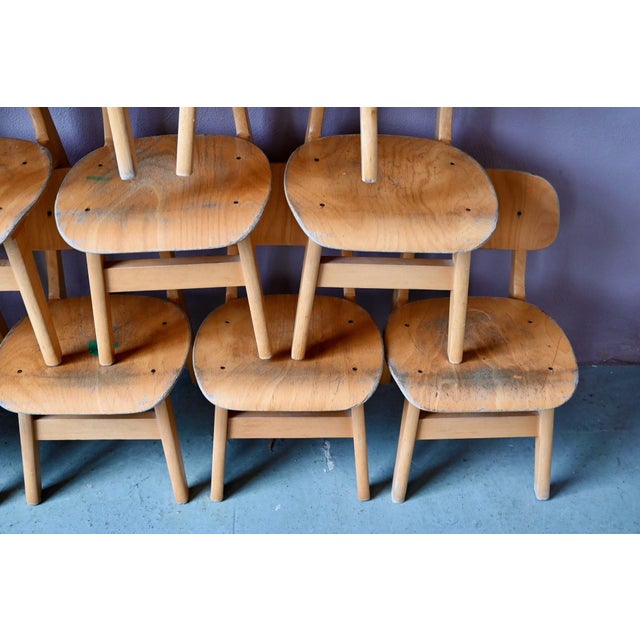Vintage Children's Chair in Wood and Molded Plywood, 1970s For Sale - Image 10 of 14