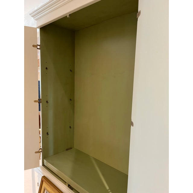 Pair of Four Panel Vintage Armoires in Cream Lacquer Chairish