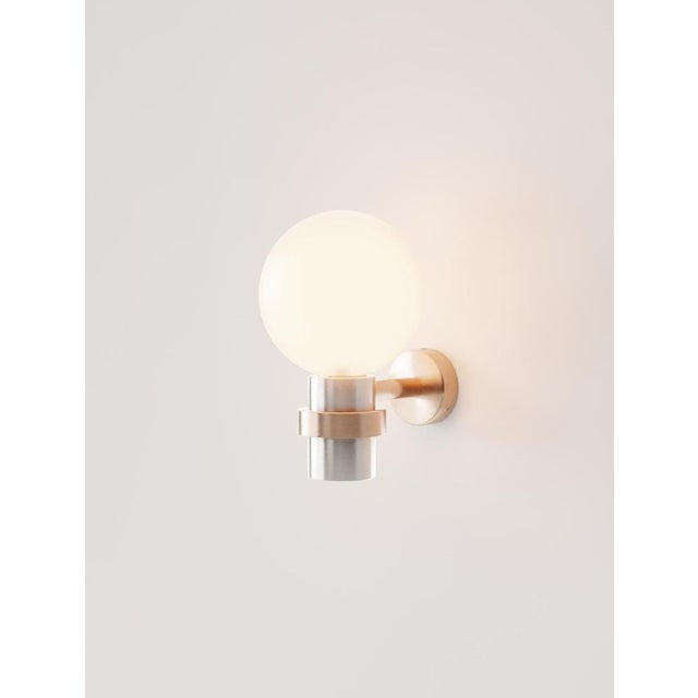 Magda II Wall Lamp in Brass with Aluminum and Blown Glass by Marine Breynaert For Sale - Image 4 of 6