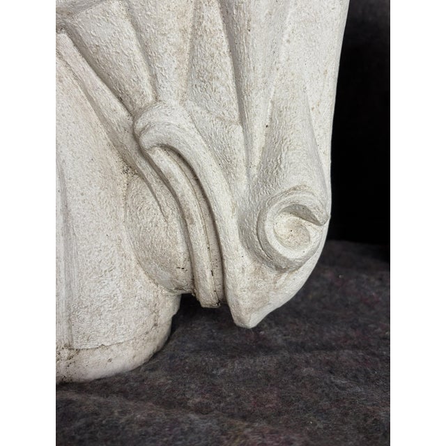 Architectural Concrete Horse Heads — Rare Pair For Sale - Image 6 of 10