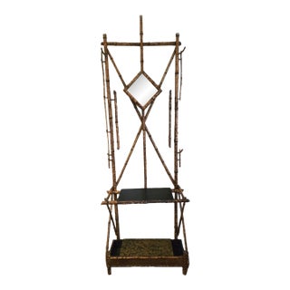 1920s Bamboo Hall Tree For Sale