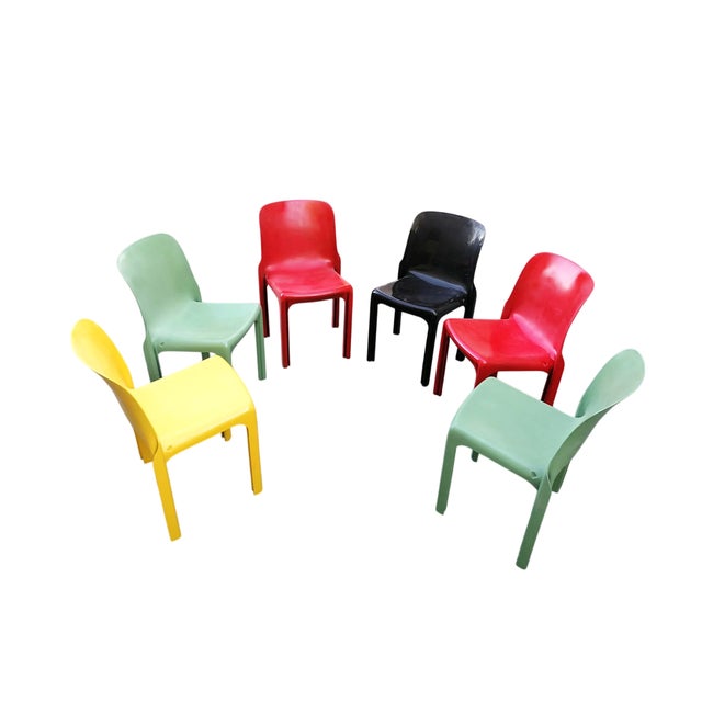 Selene Chairs by Vico Magistretti for Artemide, 1969, Set of 6 For Sale - Image 8 of 18