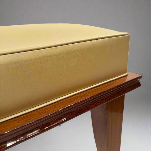 Early 21st Century Modernist Bench in the style of Leleu For Sale - Image 5 of 7