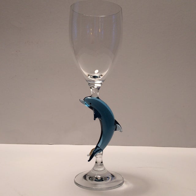 Yurana Crystal Dolphin Wine Glasses Set of 3 Chairish