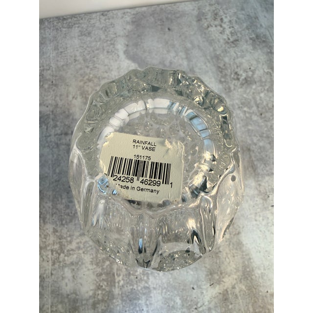 2000 - 2009 Marquis by Waterford 10.75" Flared Rainfall Vase For Sale - Image 5 of 6