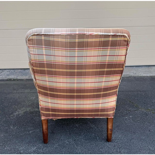 Textile George Smith Christopher Style Plaid Chairs - Set of 2 For Sale - Image 7 of 11