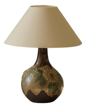 Art Nouveau Danish Organic Ceramic Table Lamp, 1970s