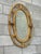 Mid-Century Modern 1970s Bamboo and Rattan Oval Wall Mirror For Sale - Image 3 of 9