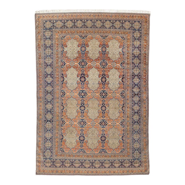 Zabihi Collection 19th Century Museum Caliber Mohtasham Kashan Rug For Sale