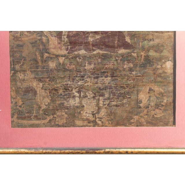 Antique Tibetan ThangKa of Serene Buddha For Sale - Image 4 of 8