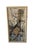 Mid-Century Modern MCM Signed Geometric Abstract Small Oil Painting on Board For Sale - Image 3 of 6