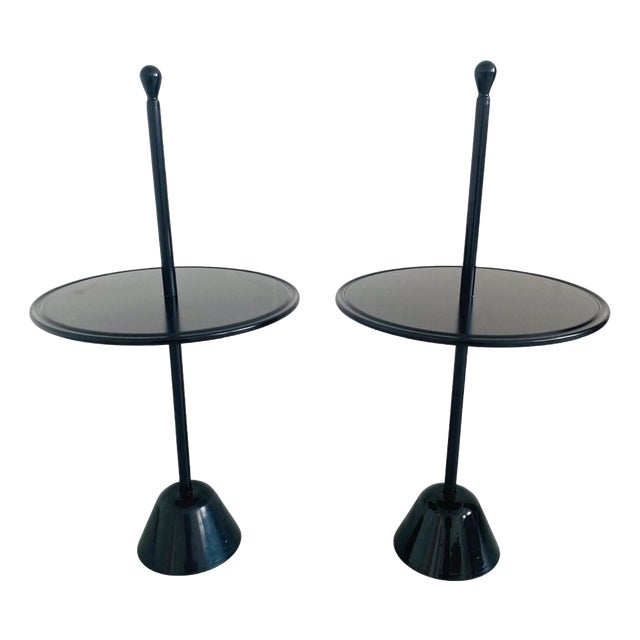 Vintage Side Tables by Giacomo Castiglioni for Achille & Pier Zanotta, 1980s, Set of 2 For Sale