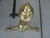 Brass Pair of Vintage American Federal Brass Andirons W Wrought Iron Log Holders For Sale - Image 8 of 9