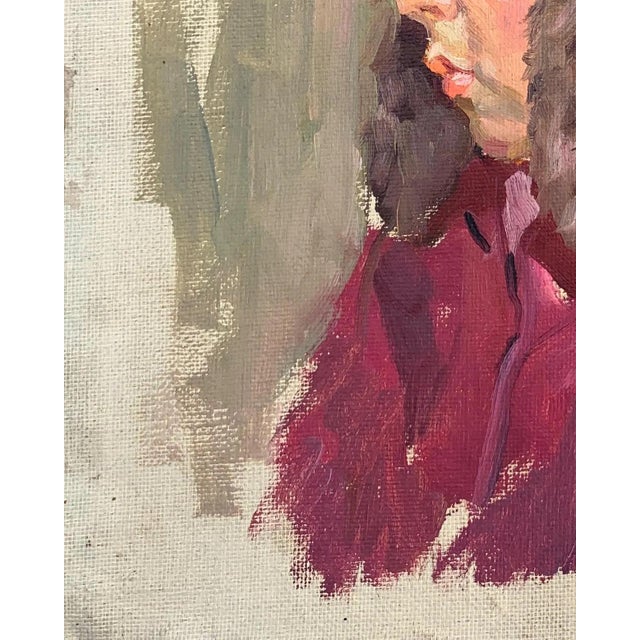 1960s Soviet Child Portrait, Original Oil Painting, Ukrainian Artist 37-29 For Sale - Image 5 of 6