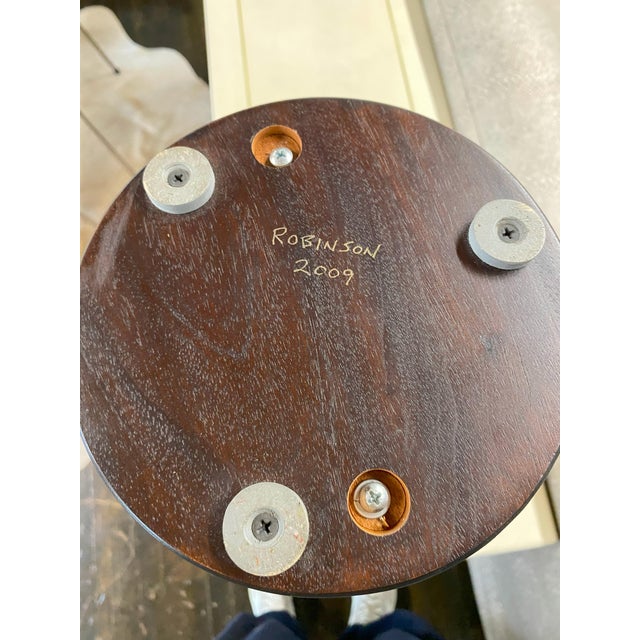 Wood Wood Accent Table Signed by Artist, Cory Robinson For Sale - Image 7 of 7