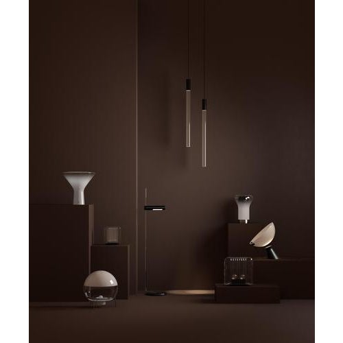 Metal Black-Chrome Alola Floor Lamp by Angelo Mangiarotti for Karakter For Sale - Image 7 of 10