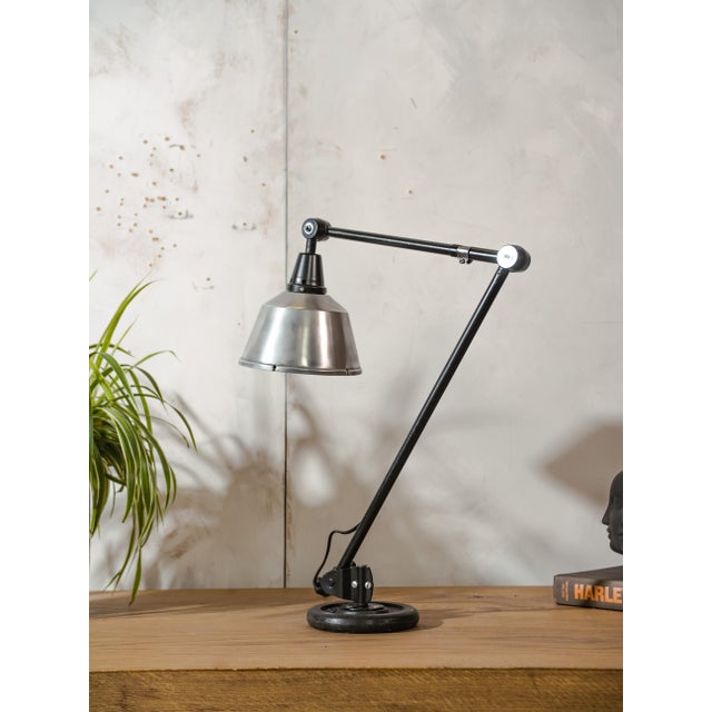 Black Bauhaus 1950s R1 Black Desk Light from Midgard, 1950s For Sale - Image 8 of 15