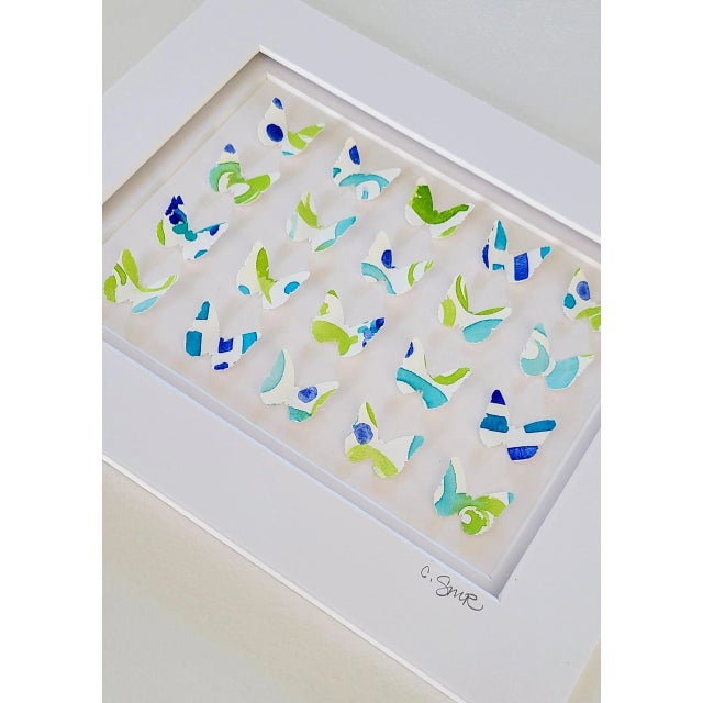 "Endless Summer Butterflies" Original Abstract Collage by Suzanne MacCrone Rogers For Sale - Image 4 of 9