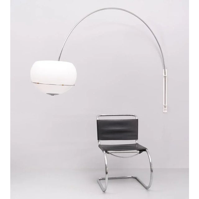 Love this extra large Wall Arc lamp by Gepo Amsterdam. Chrome Arc comes with a White acrylic Shade and lucite details....