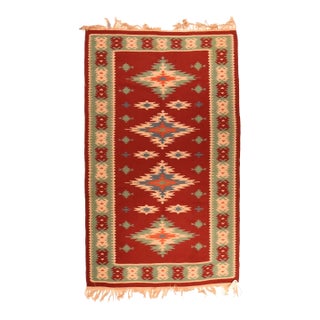 Vintage Kilim Rug 4'0" X 6'9'' For Sale