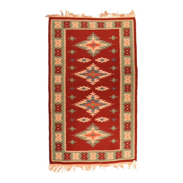 Vintage Kilim Rug 4'0" X 6'9'' For Sale
