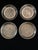 Vintage Nickel German Silver Drinking Coasters Ornate Repousse Flowered - Set of 4 For Sale - Image 11 of 13