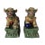 Vintage Large Chinoiserie Sancai Glaze Pottery Foo Dogs - a Pair 17" H For Sale - Image 10 of 11
