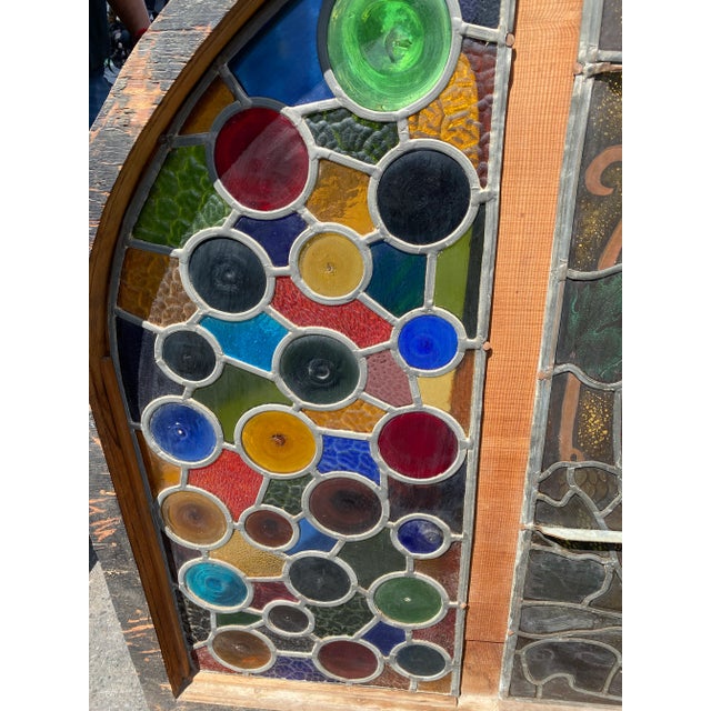 1930s Stained Glass Roundel Windows Featuring Monk City Coat of Arms in Munich For Sale - Image 10 of 13
