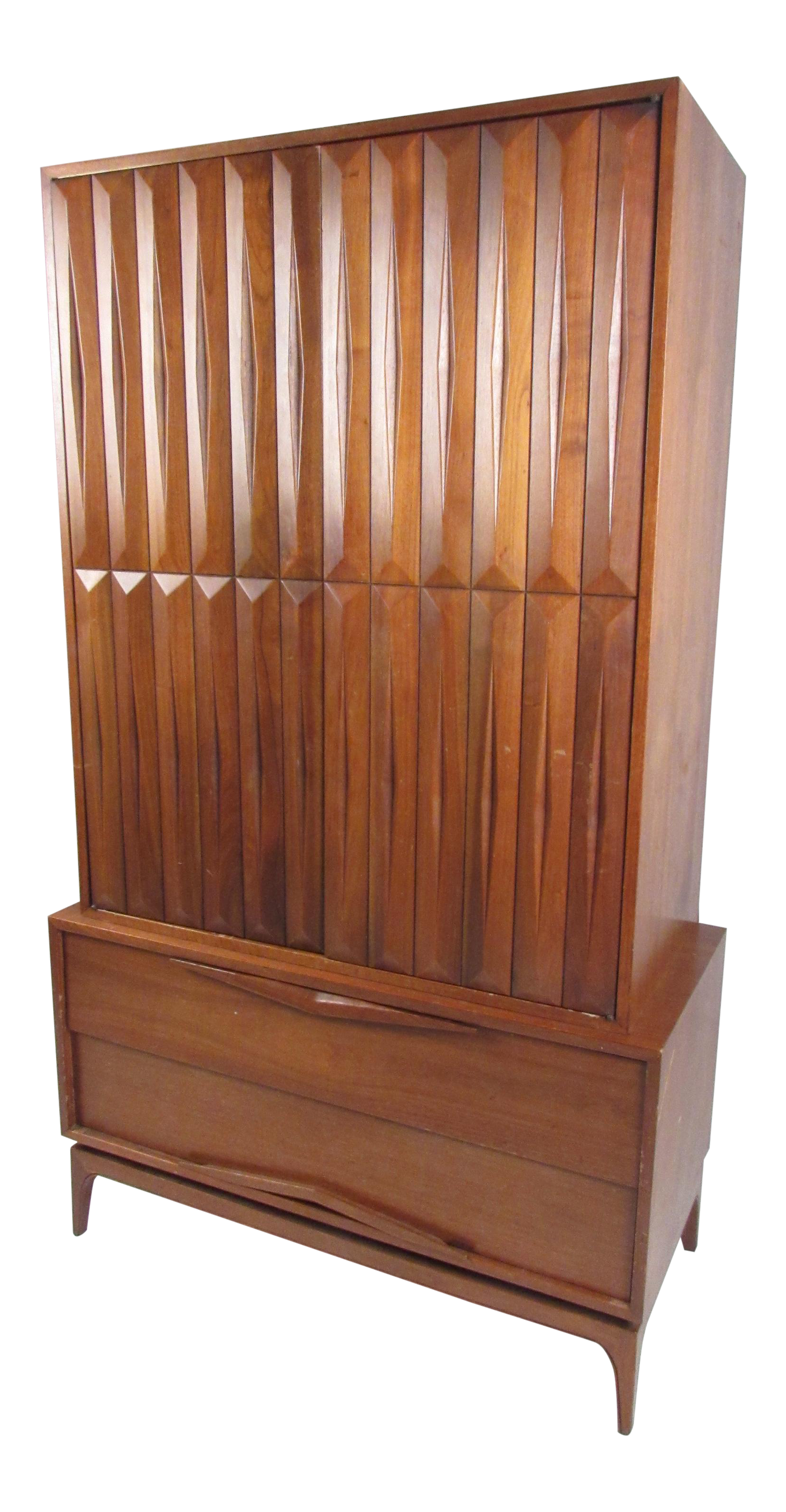 Impressive Mid Century Modern Walnut Armoire Chairish