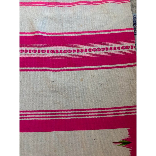 Late 19th/Early 20th Century Saltillo Serape Wearing Blanket For Sale - Image 9 of 12
