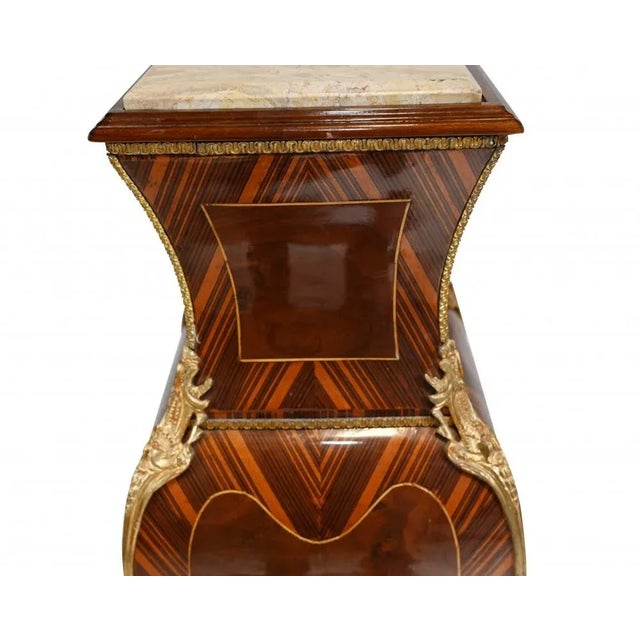 Gorgeous French Empire style pedestal stands of bombe form The bombe form is the exaggerated shape with bulbous sides Very...