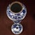 Blue Chinoiserie Blue and White Landscape Porcelain Lidded Ginger Jar For Sale - Image 8 of 9