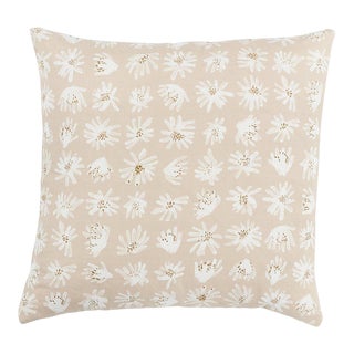 Schumacher X Caroline Z Hurley Meadow Rock 20" Pillow in Natural For Sale