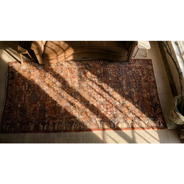 1800s Red Antique Central Asian Khotan East Turkestan Hallway Runner Rug For Sale - Image 11 of 13