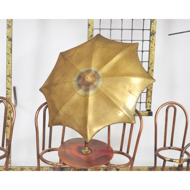 C. Jeré Attrib. Brass Parisian Café Bistro Wall Sculpture For Sale - Image 9 of 18